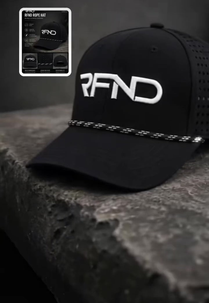RFND Performance Rope Hat Premium Lightweight Ventilated Golf Snapback